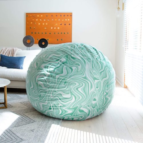 00102037 Big Joe Fuf Large Foam Bean Bag Chair Groovy Green Lenox Lifestyle