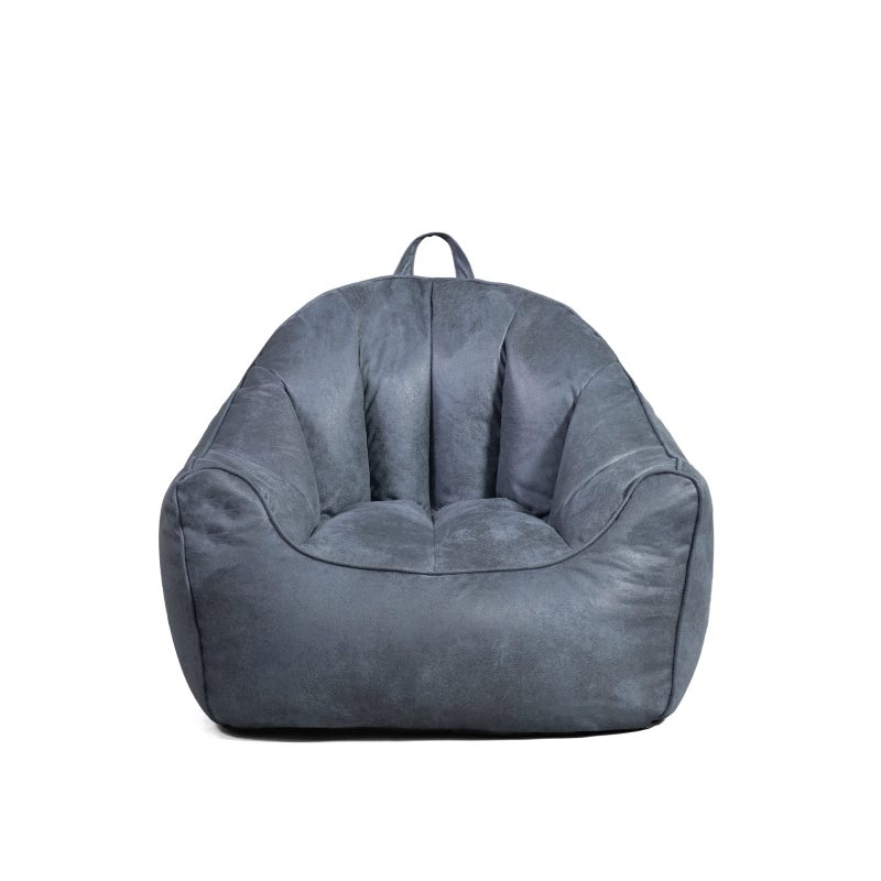 06722128 Big Joe Hug Bean Bag Chair Basalt Blue Blazer Front