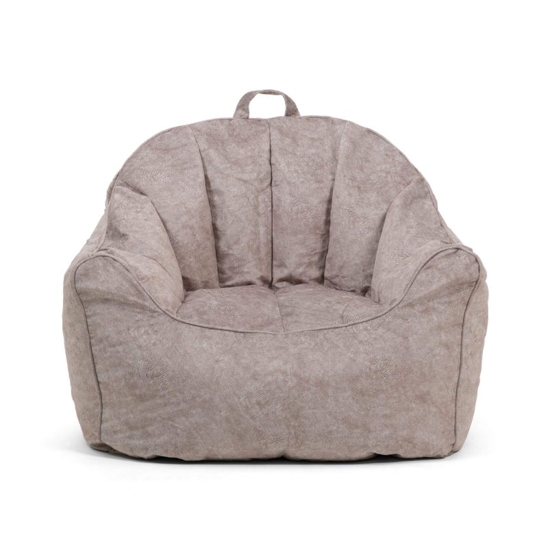 0672411 Big Joe Hug Bean Bag Chair Lunar Gray Hyde Front