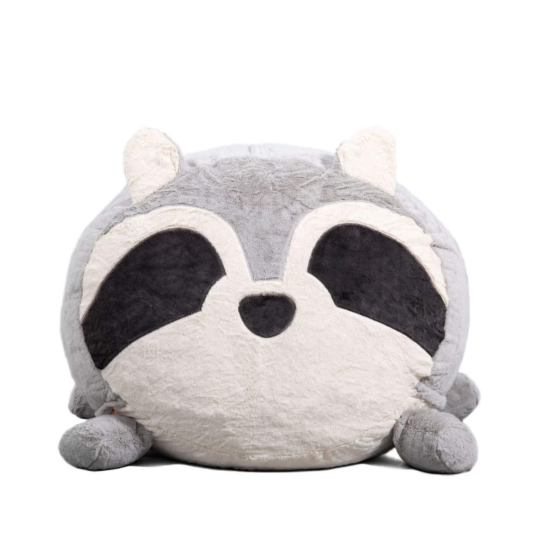 7650ROCK Big Joe Wild Things Bean Bag Chair Rocky Raccoon Snuggle Puff Front